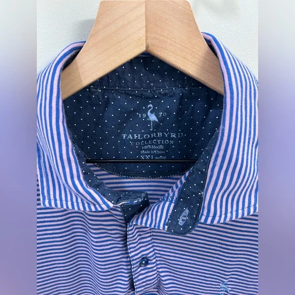 TailorByrd Men’s Striped Polo Shirt; Size: XXL - Picture 3 of 4